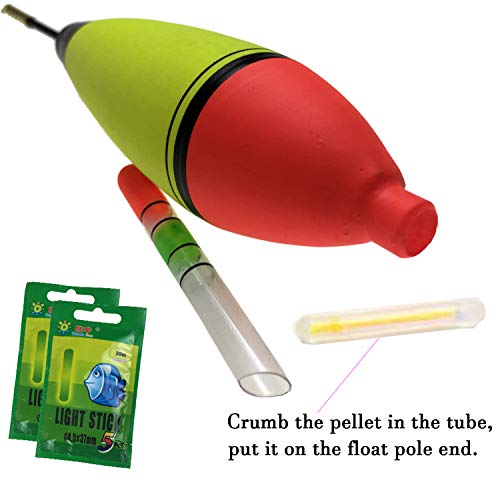 QualyQualy-5-Stueck-Eva-Angelposen-Angeln-Schwimmt-Set-10-Stueck-Knicklicht-Angeln-Posen-Leuchtende-Knicklicht-Posen-Kit