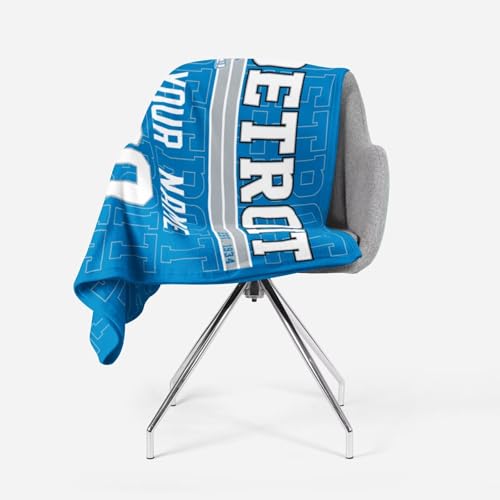 Image of ANTKING Detroit Throw Blanket for Men Women Boy Custom Name and Number Gifts
