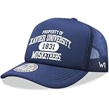 Xavier University Musketeers XU NCAA Trucker Mesh Snapback Cap Hat Navy Blue