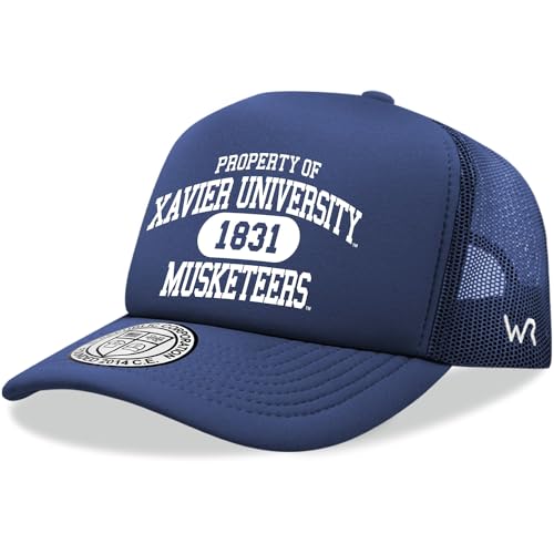 Xavier University Musketeers XU NCAA Trucker Mesh Snapback Cap Hat Navy Blue