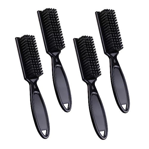 4PCS Fade Brush, Clipper Cleaning brush Hair Clipper Cleaning Hair Brush Bristle Hair Brush Beech comb with Beech Handle Used for Men with Thin or Thick Hair Styling Beard Brush