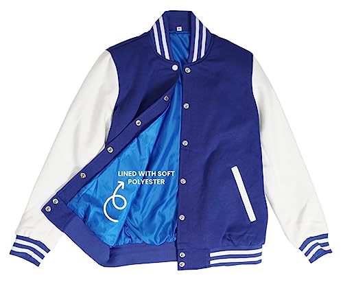 Image of Decrum Varsity Jacket Men - Casual High School Baseball Letterman Style Mens Bomber Jackets