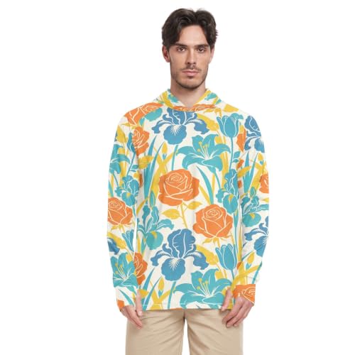 Sweat à capuche homme anti-UV évite les coups de soleil sweat manches longues UPF 50+ plage