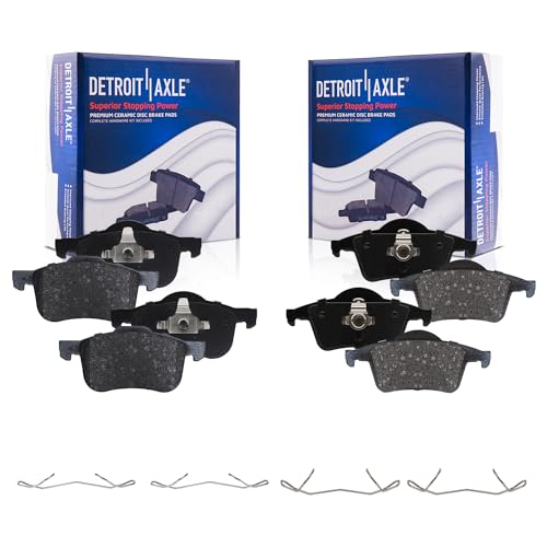 Image of Detroit Axle - 4pc Front and Rear Brake Pads for Volvo S60 S80 V70 XC70