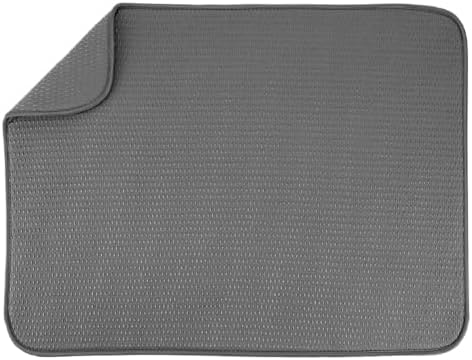 S&T INC. Dish Drying Mat XL, 18” x 24”, Absorbent Microfiber Kitc...