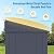 Yardenaler 4x6 FT Metal Outdoor Lean to Storage Shed, Garden Tool Shed Kit with Door & Lock, Waterproof Patio Utility Tool Shed for Backyard and Garden, Gray