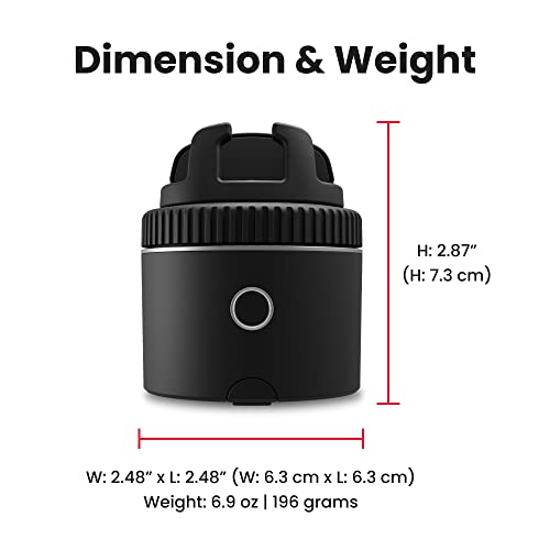 Pivo Equestrian Pod Auto Face, Body, Horse Smart Phone Tracking Holder, Ai-Powered 360° Rotation, Remote Control for Hands-Free Video Recording (Black)