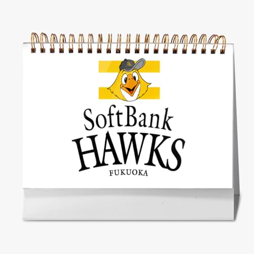 2026年 卓上カレンダー 福岡ソフトバンクホークス 野球応援 デスクトップ カレンダー 小型 月間 書き込み 計画整理用 おしゃれ 記念品 プレゼント 2025年9月?2026年12月