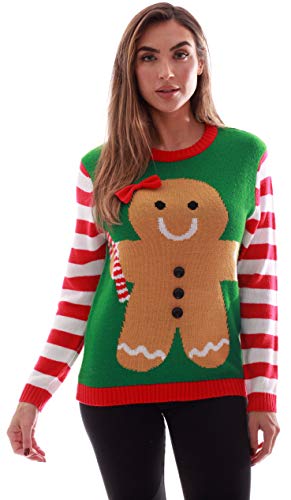 #followme Womens Ugly Christmas Sweater - Sweaters for Women 6773-212-M
