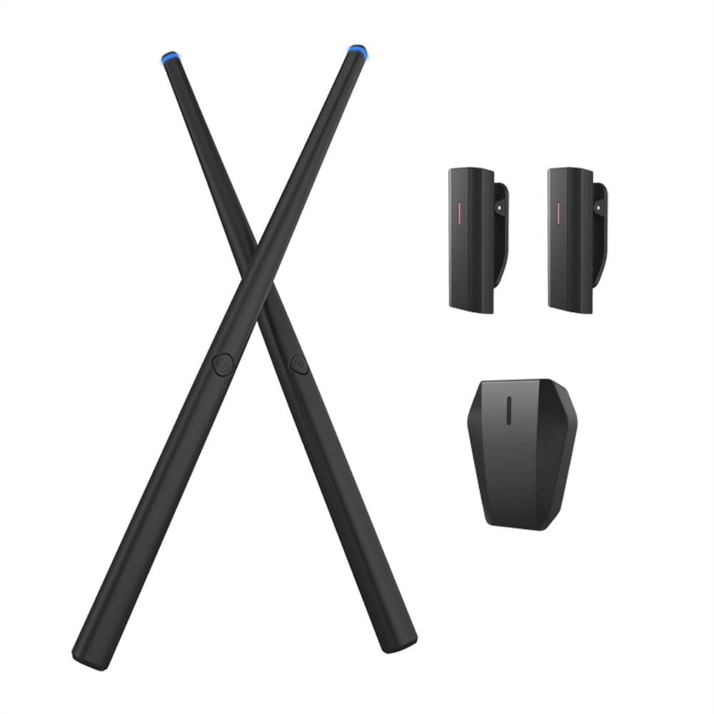 Kit di Batteria Virtuale Somatosensoriale Set di Bacchette Elettroniche per Studio Domestico, Campeggio All'aperto - Strumento per Batteria Wireless in Plastica Amanti della Musica