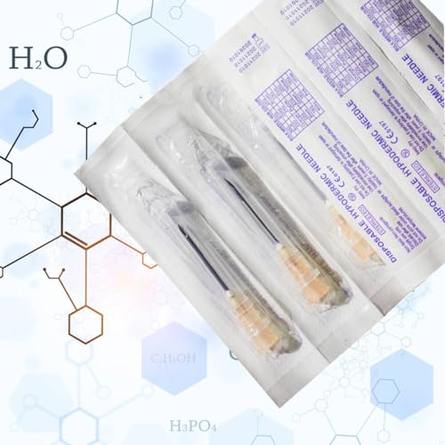 Image of 100 Pack 25 Gauge 5 /8 Inch Sterile Disposable Lab Supplies, Scientific and Industrial Dispensing Needle Accessories