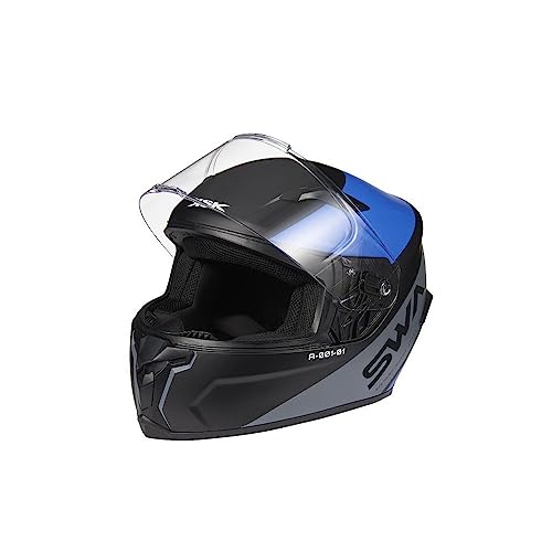 Casque intégral SWA bleu KSK pour moto et scooter