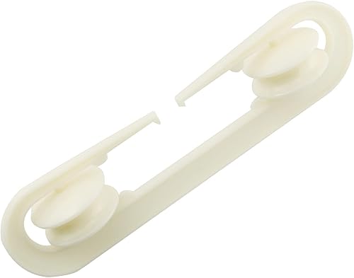 Miniatura 5 de HJGarden Polea de plástico de separación de cuerda de alambre de cuerda, accesorios de tendedero para cargas pesadas y tendedero largo, color blanco