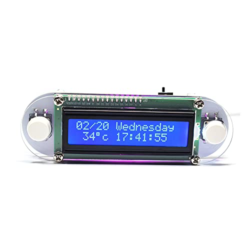 Glowing Clock, Digital Bedside Clock, LCD Vibration Electronic DIY Clock Set with Backlight Display Rechargable Battery Powered Loud Alarm Clock for Kids,Teens,Seniors