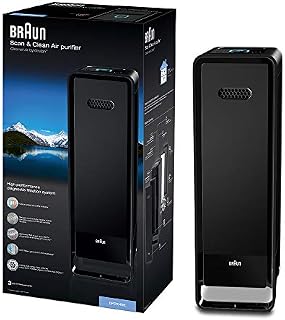 Braun Scan & Clean Air oczyszczacz powietrza (alergia, do 129 m2, CADR 315 m3/h, potrójne filtrowanie, czujnik jakości powietrza), BFD104BE/BFD104BE2