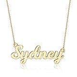 Ursteel Sydney Necklace, Custom Name Necklace Personalized 14K Gold Plated Sydney Customized Name Necklace Personalized Gifts for Women