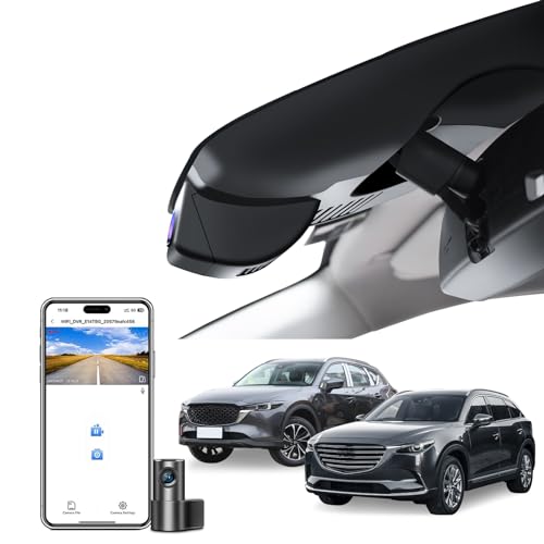 Mangoal Front 4K & Rear 1080p Dash Cam for Mazda CX5 2019-2025 & CX-9 2020-2025 2.5S Select Preferred Carbon Edition Plus Turbo Signature Touring Signature Grand Touring Sport, WiFi & App, 128GB Card