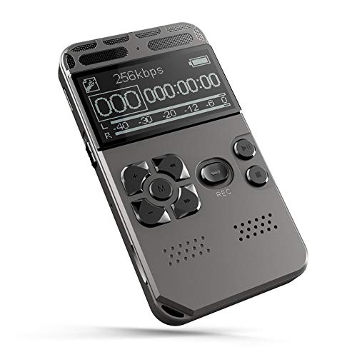DZSF Enregistreur Vocal numérique HD Professional, Un Bouton Enregistrement sonore Reducation Dictaphone USB Rechargeable 8G Grand Recorder Capacité