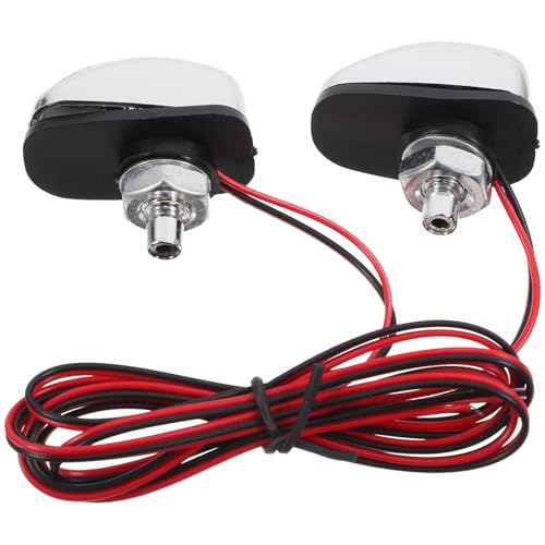 ANDRESLAD 2 piezas Boquillas LED para Limpiaparabrisas Pack con Luz Azul para Capó Nozzle Resistente para Lavado de Parabrisas Fácil Instalación y Uso Seguro Coche