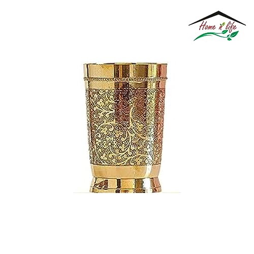 Vasos de latón puro con diseño en relieve, pack de 6 miniatura 3