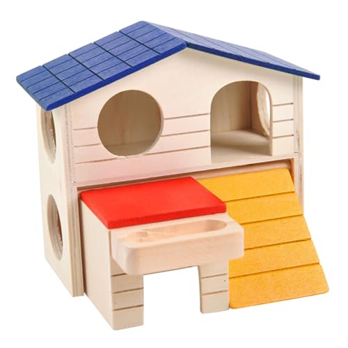 BUGUUYO casa de hámster casa Hamster casita Hamster Jaula de Ratones Hamaca de Conejillo de Indias con Soporte Basura Juguetes jaulas para Conejos escondite de Hamsters Plataforma de Ratas