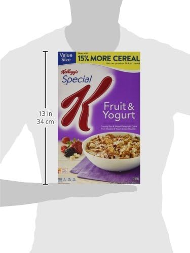 (Discontinued Version) Kellogg's Special K, Breakfast Cereal, Fruit and Yogurt, Value Size, 19.1oz Box