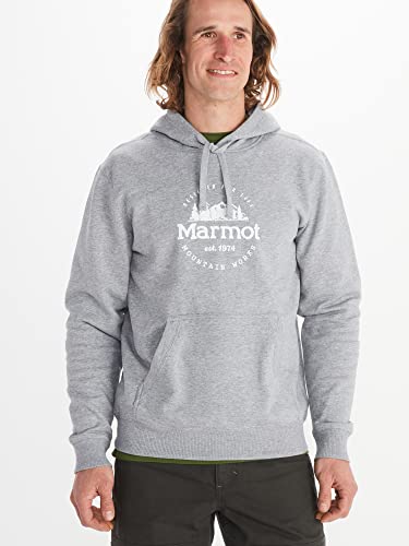 MARMOT Men's Culebra Peak Hoody - Hooded Midweight Pullover Fleece Sweatshirt with Screen Printed Graphic and Kangaroo Pocket2