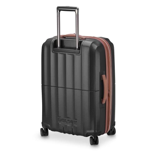 Delsey Paris St. Tropez Hardside Expandable Luggage With Spinner Wheels, Black, 2-Piece Set (21/28) #TOP4