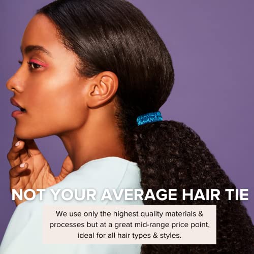 SILKE Hair Ties - Luxurious Silk Scrunchies for All Hair Types - 6 Pack, Black, 1 count (Pack of 6) - Image 4