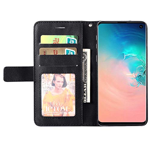 SONWO Cover per Galaxy S10, Flip Caso in PU Pelle
