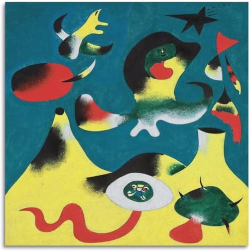 Affiche Joan Miro nid abstrait 40x40cm pour décoration salon
