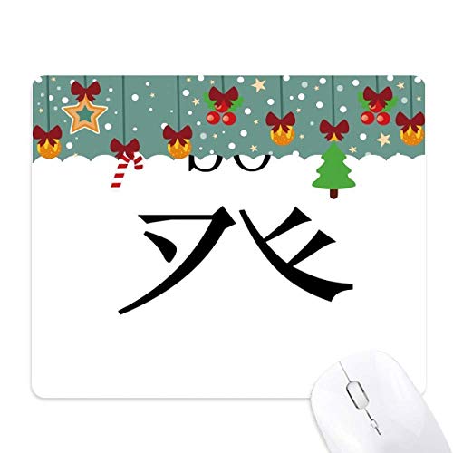Alfombrilla de juego de Navidad con caracteres chinos y soporte de goma ergonómico