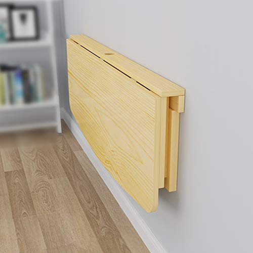 Table pliante murale gain de place en pin massif pour studio - 5