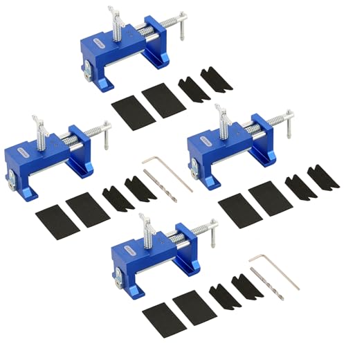 AMGSH Cabinet Clamps 4 Pack – Heavy Duty Face Frame Installation Clamps with Drill Guide, Quick and Precise Cabinet Frame Alignment, 4-3/8