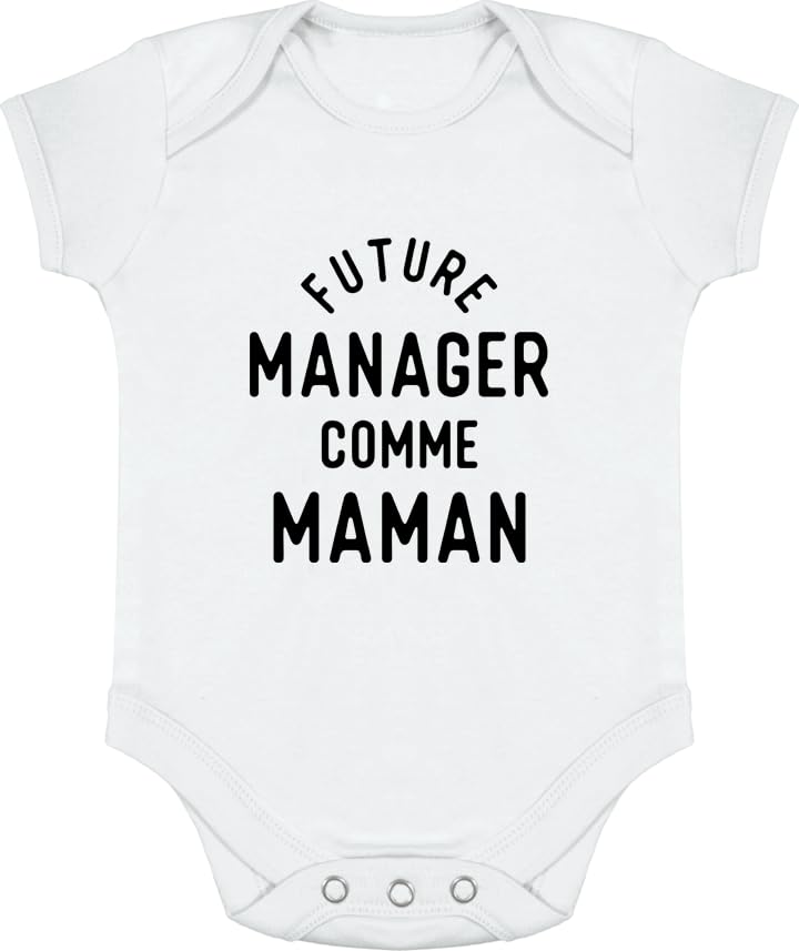 Body bébé Future Manager comme Maman pour un baptème humoristique unique