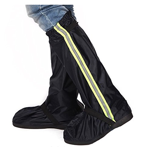 Unisex Rain Proof Shoes Cover Motorcycle Riding Rian Shoes Rain Boots Black (XXL)