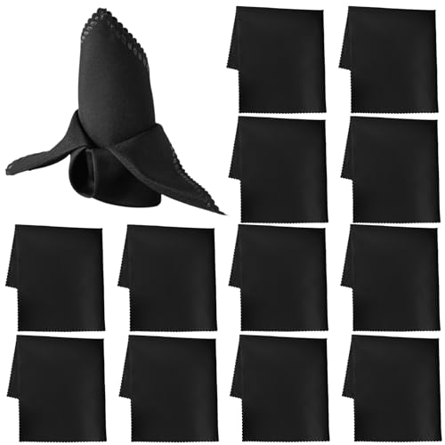 GmeDhc 12 servilletas de tela negras, 48 x 48 cm, servilletas de tela, para hotel, almuerzo, restaurante, Navidad, bodas, eventos y fiestas