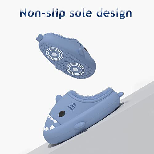 Zureto Shark Slides Winter, Adults and Kids Winter Plush Warm Slippers, Soft Comfy Shark Slippers4