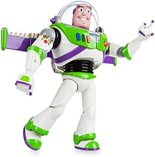 Disney Store Official Buzz Lightyear Interactive Talking Action Figure from Toy Story, 30cm/11, Features 10+ English Phrases, Interacts with Other Figures and Toys, Laser Lights, Suitable for Ages 3+