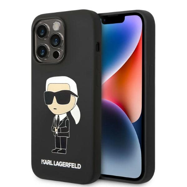 Karl Lagerfeld KLHMP14LSNIKBCK Coque Rigide en Silicone pour iPhone 14 Pro 6,1"