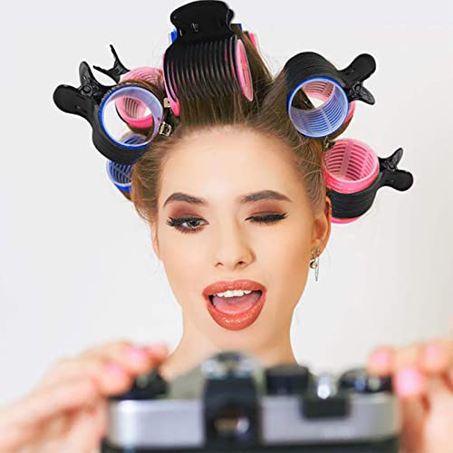 12Pcs Hair Rollers Clip Hot Roller Clips Hair Curler Claw Clips Hair Perm Insulation Clip For Women Girls Hair Section Styling(Black) #TOP5