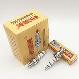 c6hsa vs c7hsa spark plug Elektrodenmaterial: Normal Zündkerze 10 stücke Motor C6HSA Zündkerze/Fit für CR6HSA 3228 U4AC U5AC 94700-00256 PZ9HC 4002 U20FS U20FSR-U 98056-56713 920701114C (Color : White)