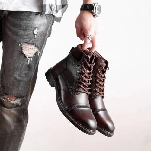 Image of Arkbird Mens Chelsea Boots, Stylish and Comfort Leather Chukka Ankle Boots with Zipper