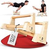 Calibarzz Parallettes & Liegestützgriffe aus Holz [3 Höhen] Push up Bars - Handstand Griffe - Dip Barren | Calisthenics Equipment für Home Workout und Outdoor