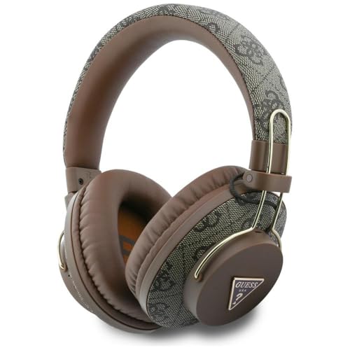 CG MOBILE Guess Casque supra-auriculaire Bluetooth ENC avec logo triangulaire (marron)