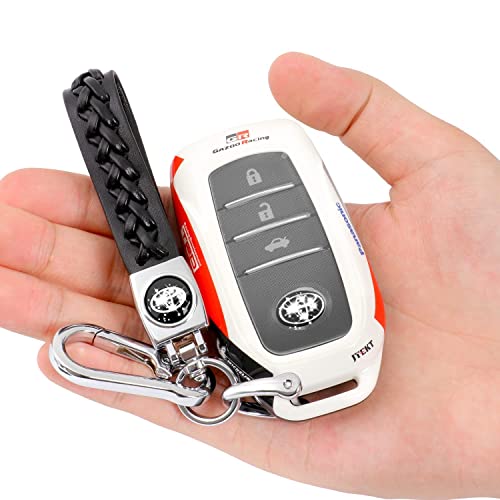 GNMBINC for Toyota Key Fob Cover, Modified Racing Style Painting Key Case Cover