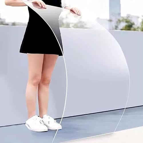 Pounjsd 透明ポリカーボネート板 アクリルボード アクリル板 プラスチックボード 透明 uvカット プラスチックシート 1mm 耐熱 DIY交換パネル 屋外の庭と温室のカバー 高透明アクリル 絵画、DIY装飾、ガレージ、建物の屋根、吊り天井、間仕切り