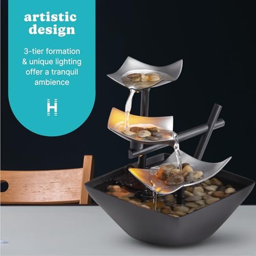 Tabletop Water Fountain, Home Décor Soothing Sound