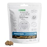 Nature's Protection Grain Free Low Calorie Dog Treats - Functional Treats for Immunity, Training Treats for Small, Medium & Large Breed Adult Dogs with Light Fur (Superior Care - Herring, 5.29 oz)