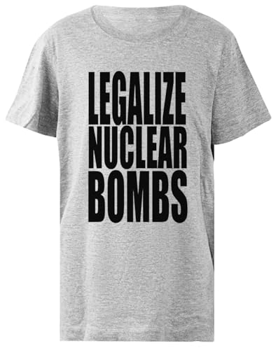 T-shirt Legalize Nuclear Bombs gris pour enfant et ado coupe droite